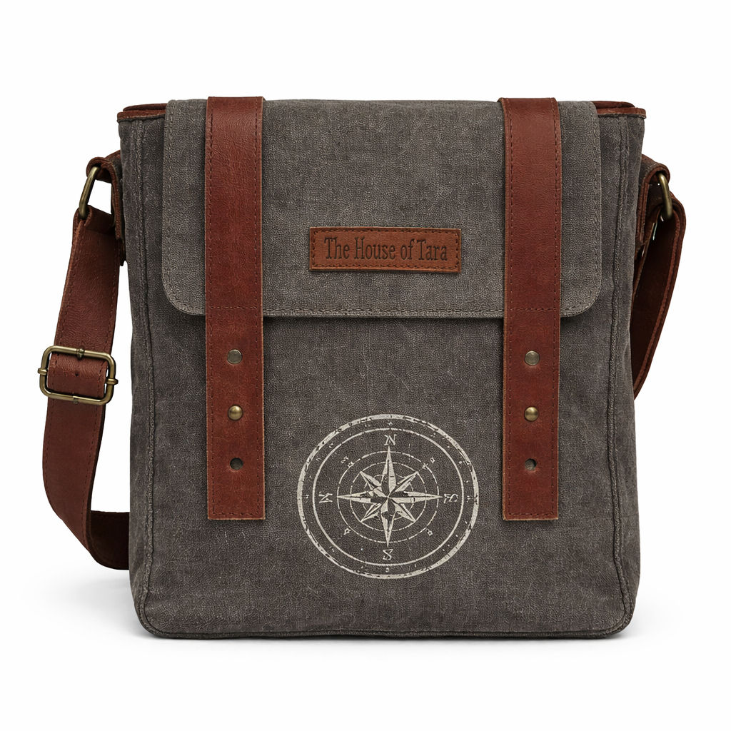 Brown Unisex Compact Messenger Bag for Everyday Use 013